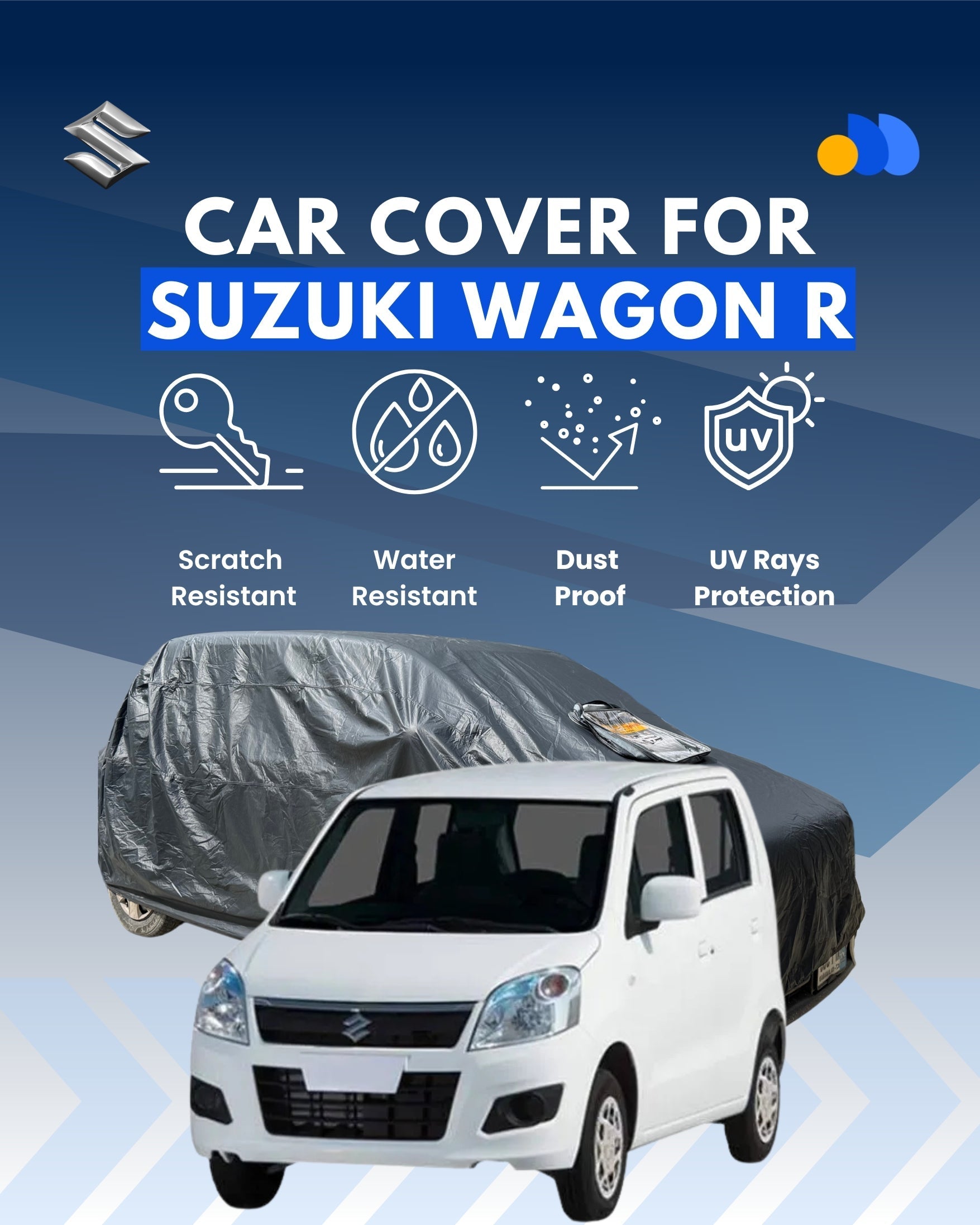Premium Quality Car Top Cover for Suzuki Wagon R All Models