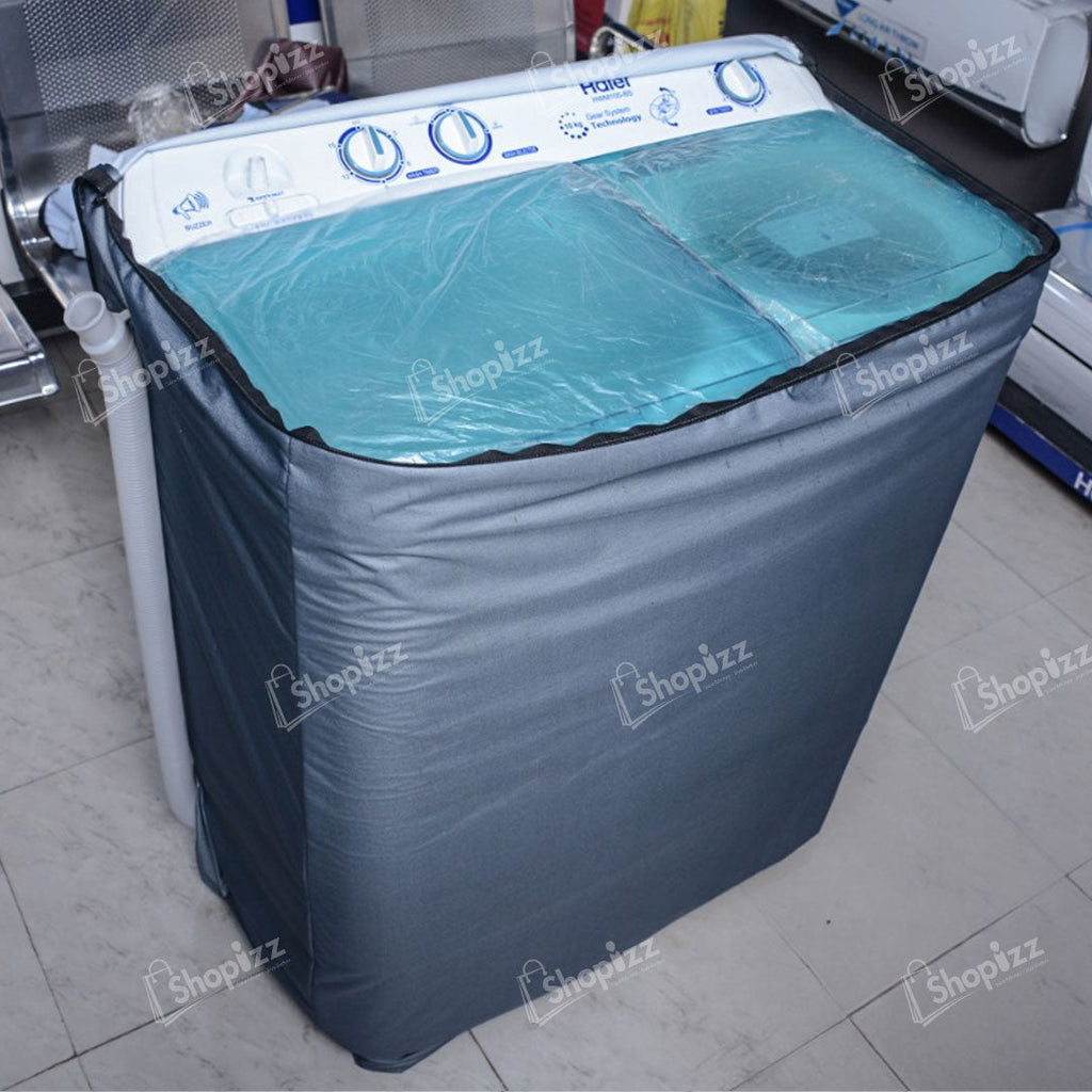 Washing Machine Cover : Waterproof , Dustproof, Heatproof & Scratchproof - Grey Color- Top Laod
