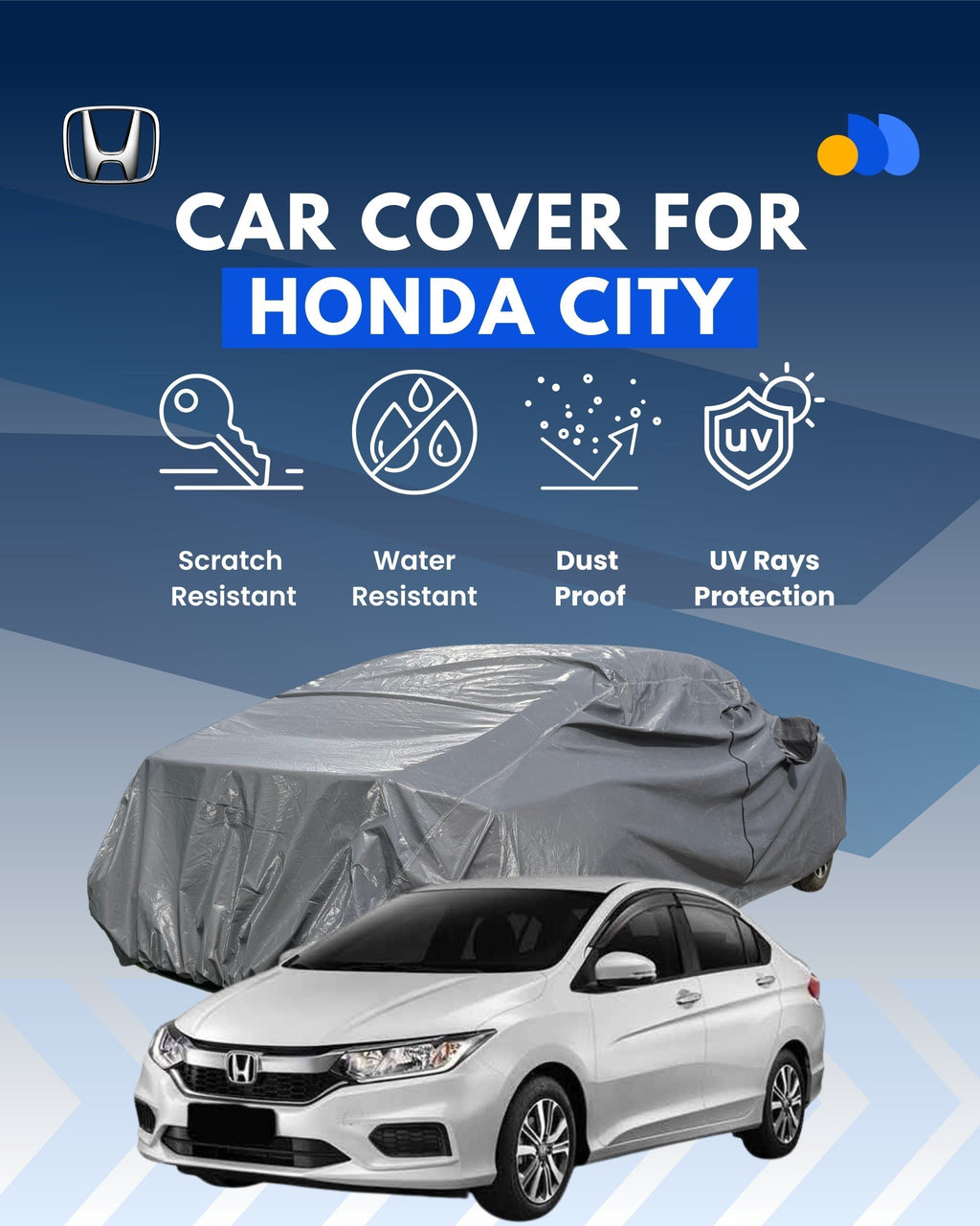 Premium Quality Car Top Cover for Honda City All Models