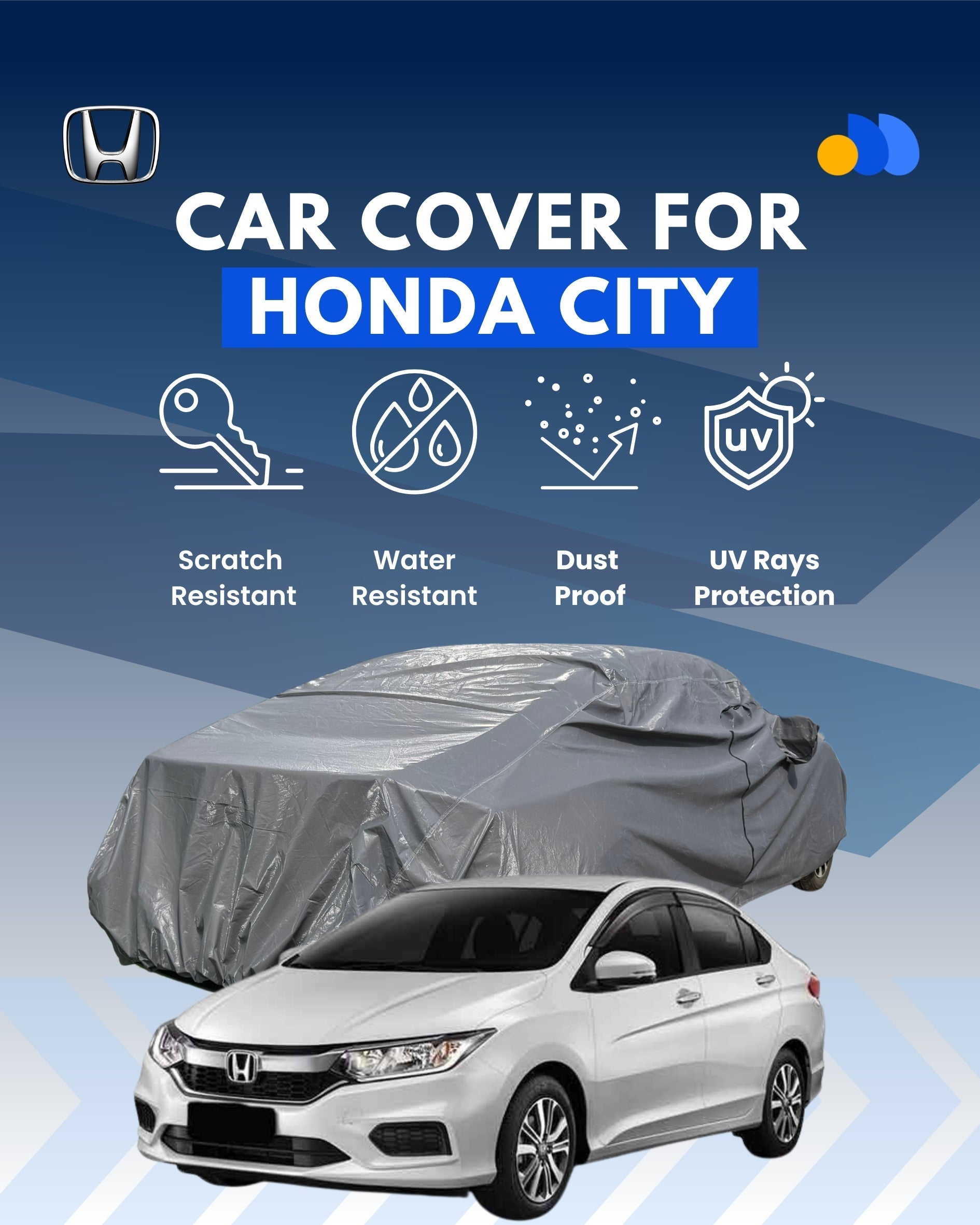 Premium Quality Car Top Cover for Honda City All Models