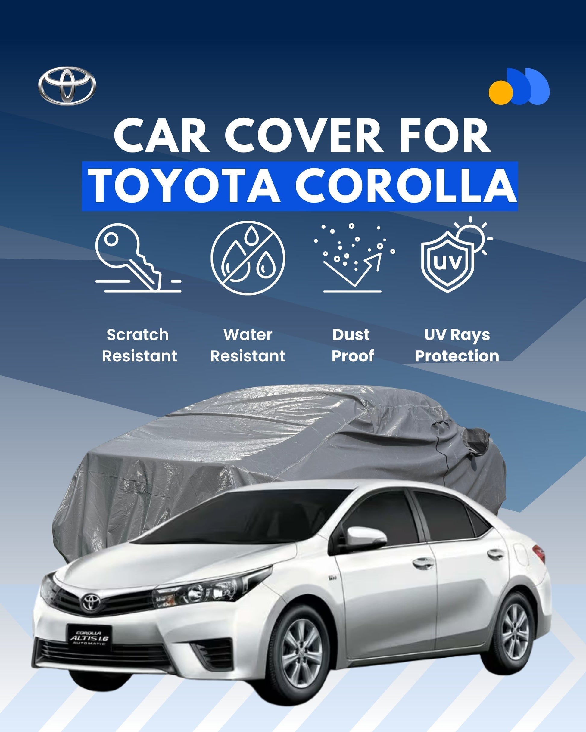 Premium Quality Car Top Cover for Toyota Corolla All Models