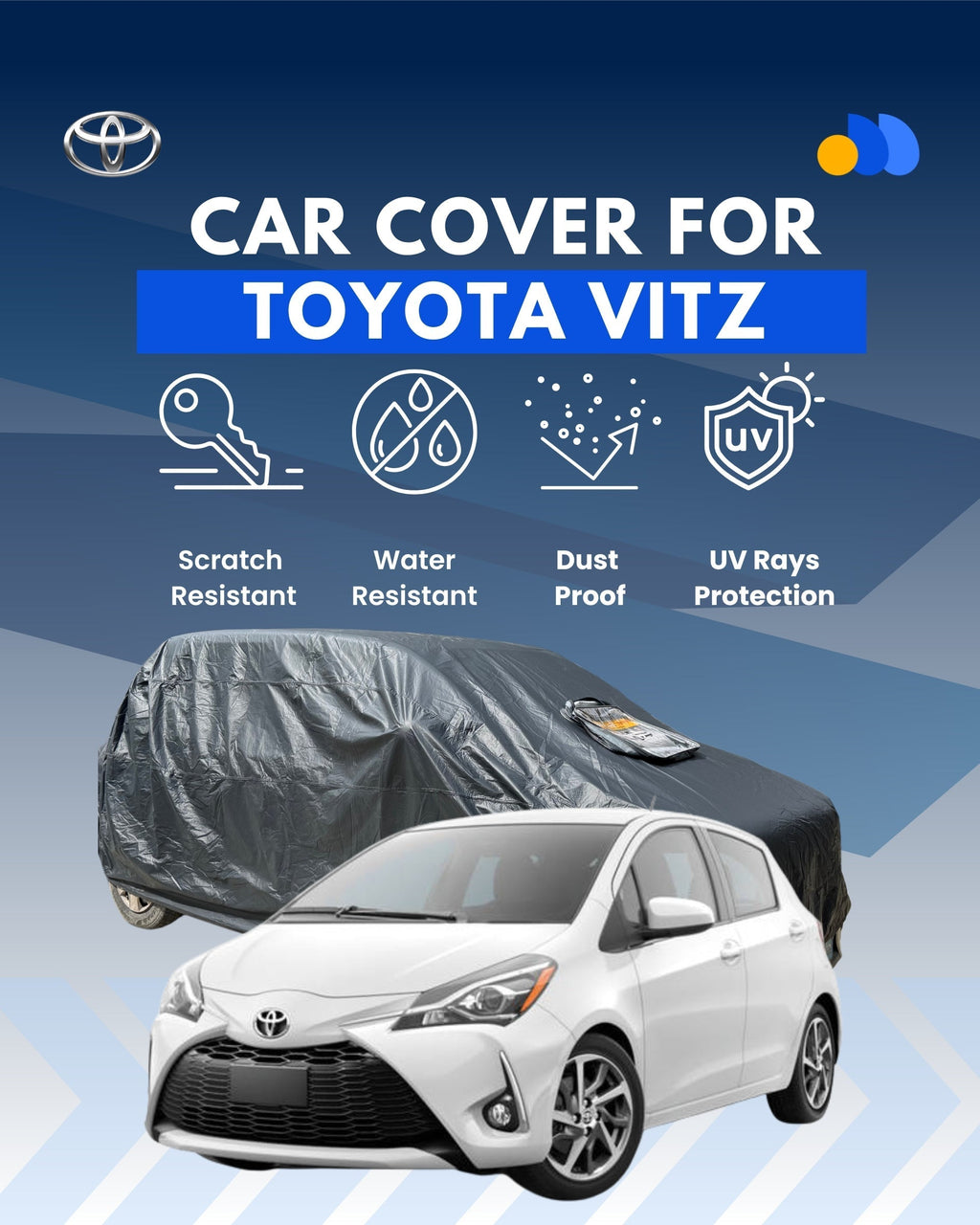 Premium Quality Car Top Cover for Toyota Vitz All Models