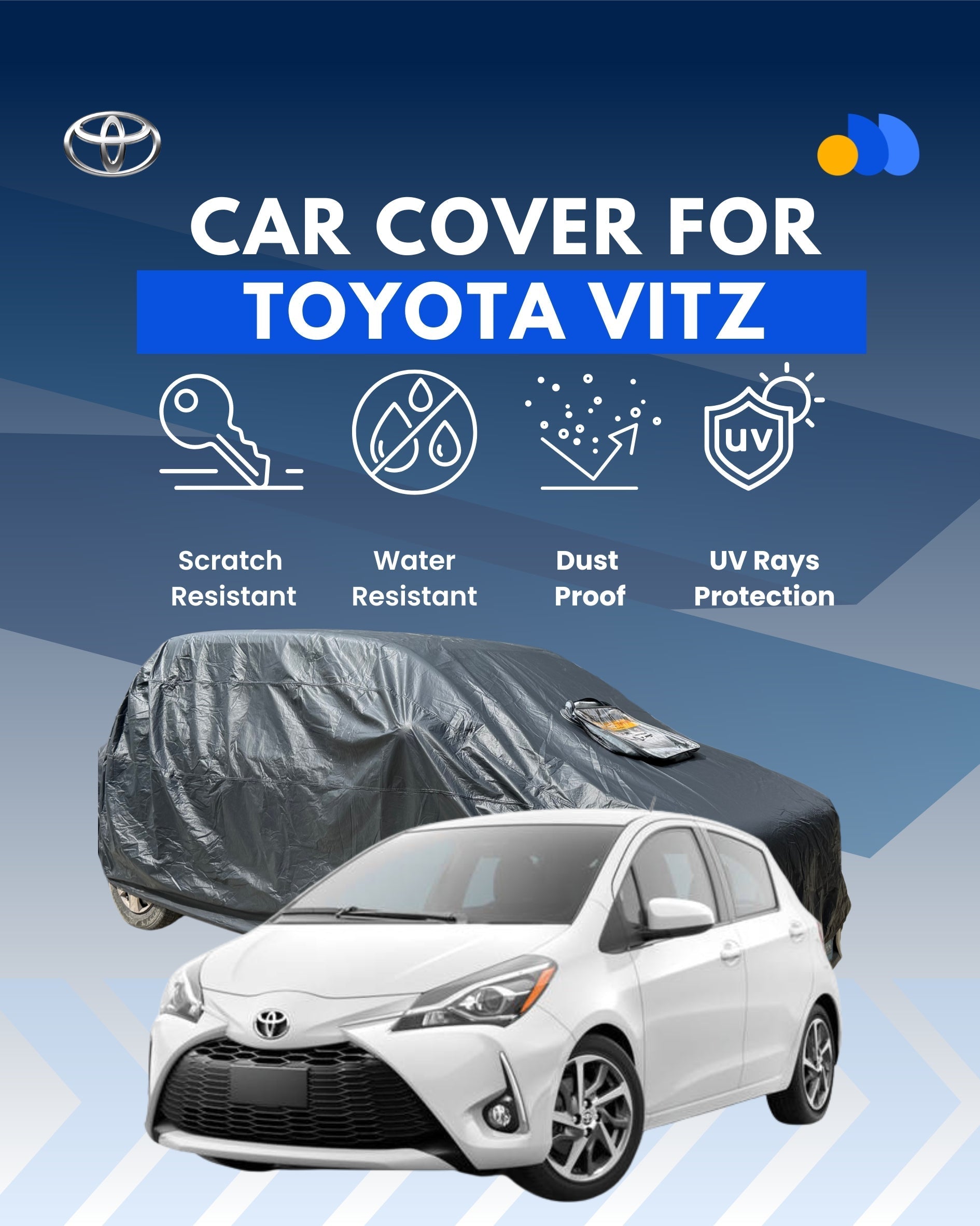 Premium Quality Car Top Cover for Toyota Vitz All Models